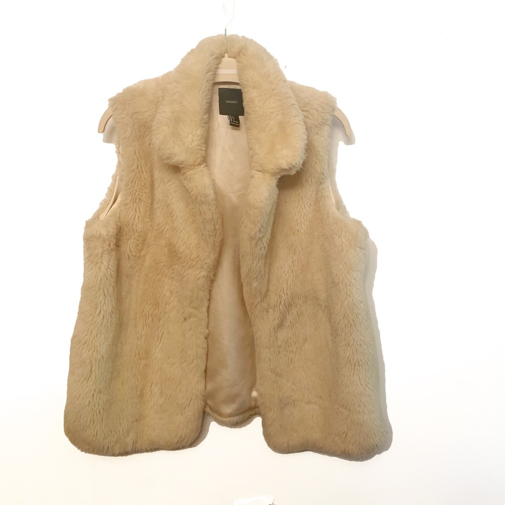 Faux Fur Cream Vest